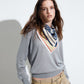 Detachable Scarf V Knit