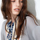 Detachable Scarf V Knit
