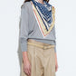 Detachable Scarf V Knit