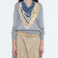 Detachable Scarf V Knit