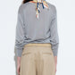 Detachable Scarf V Knit