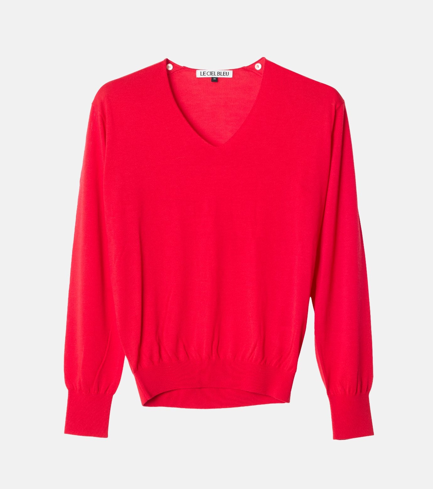 Detachable Scarf V Knit