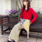 Detachable Scarf V Knit