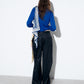 Detachable Scarf V Knit