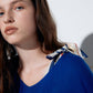 Detachable Scarf V Knit