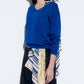 Detachable Scarf V Knit