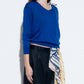 Detachable Scarf V Knit