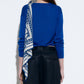 Detachable Scarf V Knit