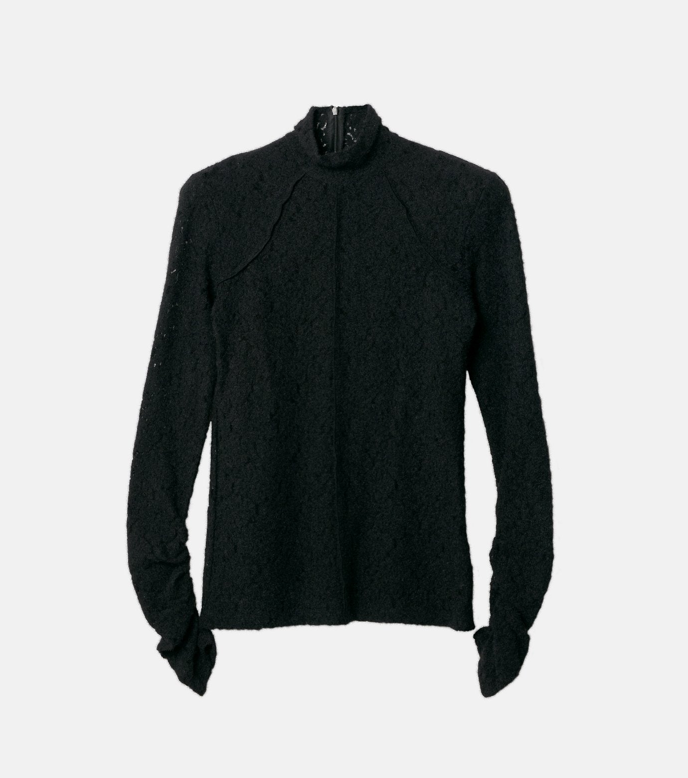 High Neck Stretch Lace Top