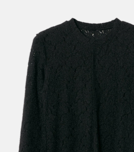 Round Neck Stretch Lace Top