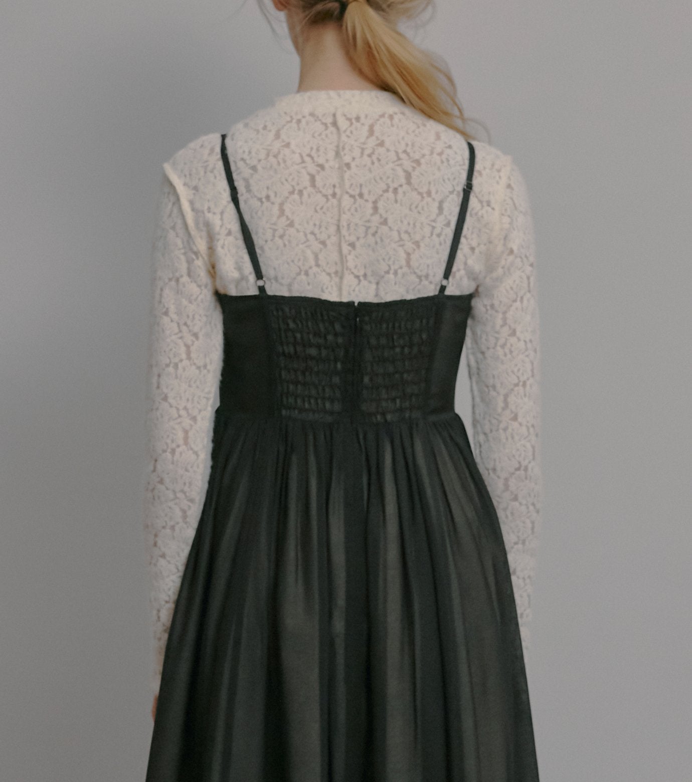 Round Neck Stretch Lace Top