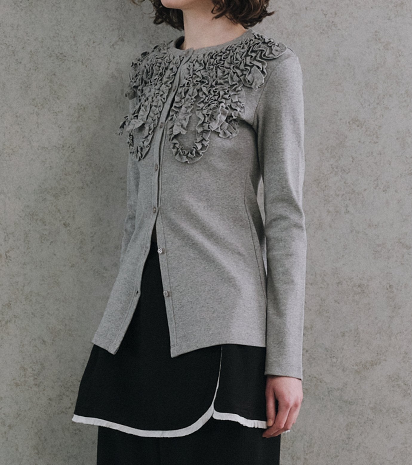 Frill Detail Jersey Top