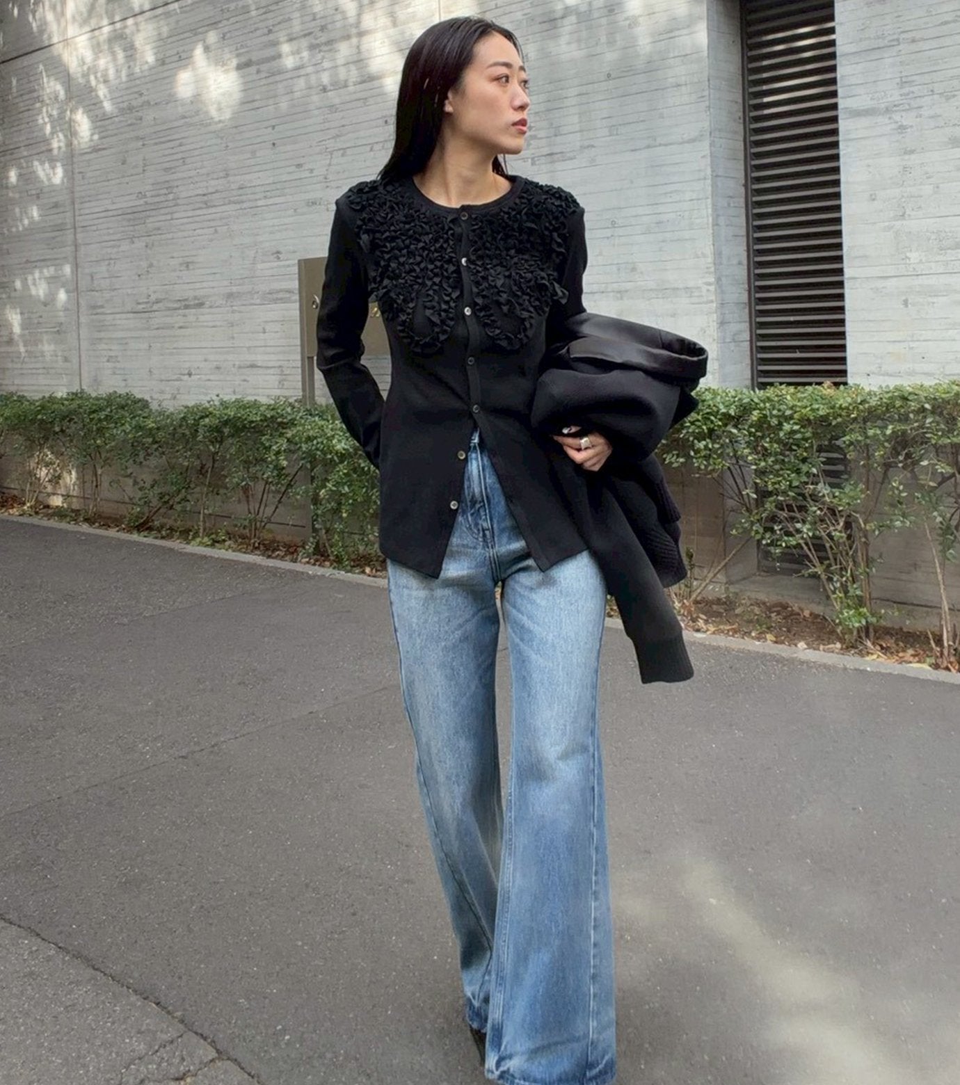 Frill Detail Jersey Top