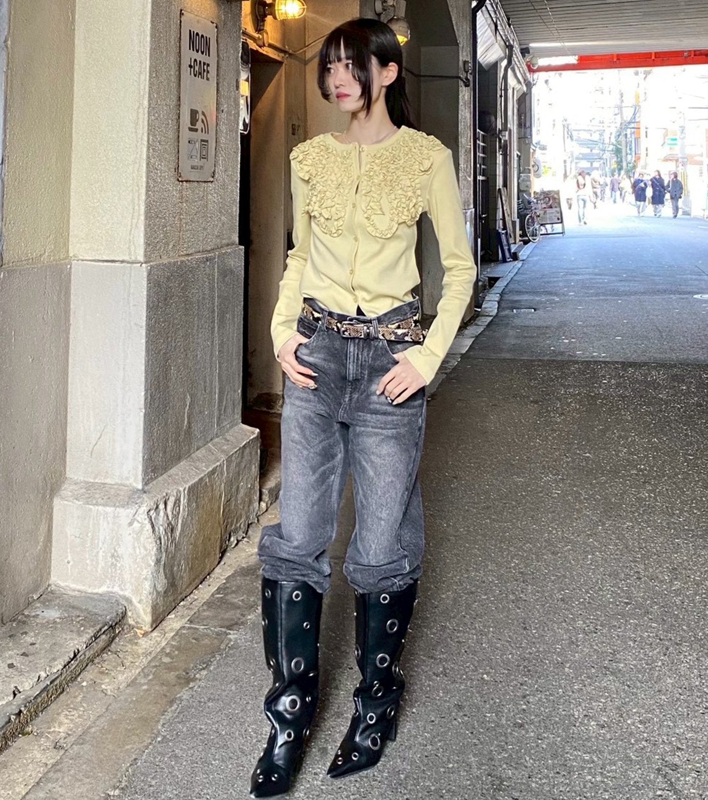 Frill Detail Jersey Top