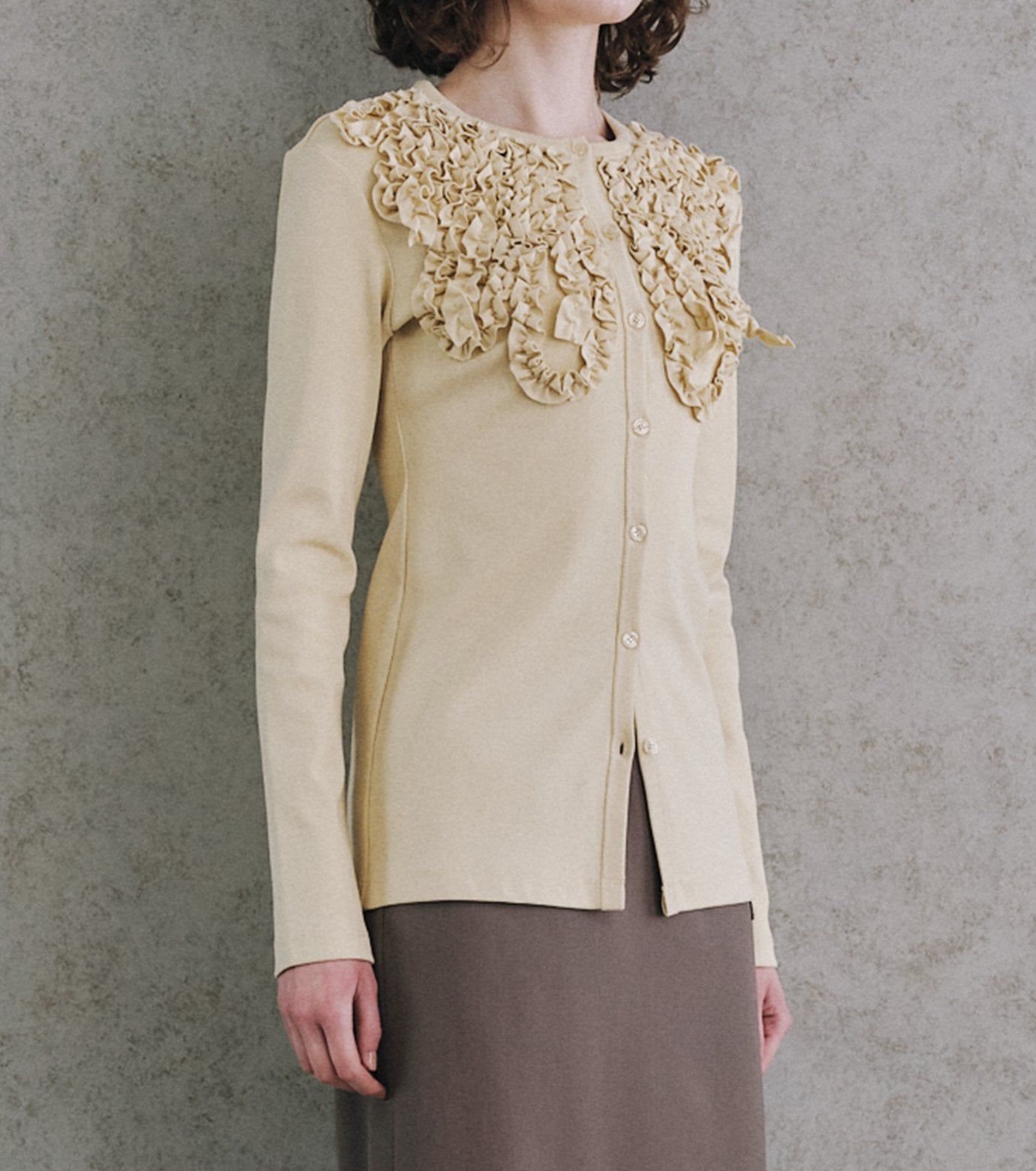 Frill Detail Jersey Top