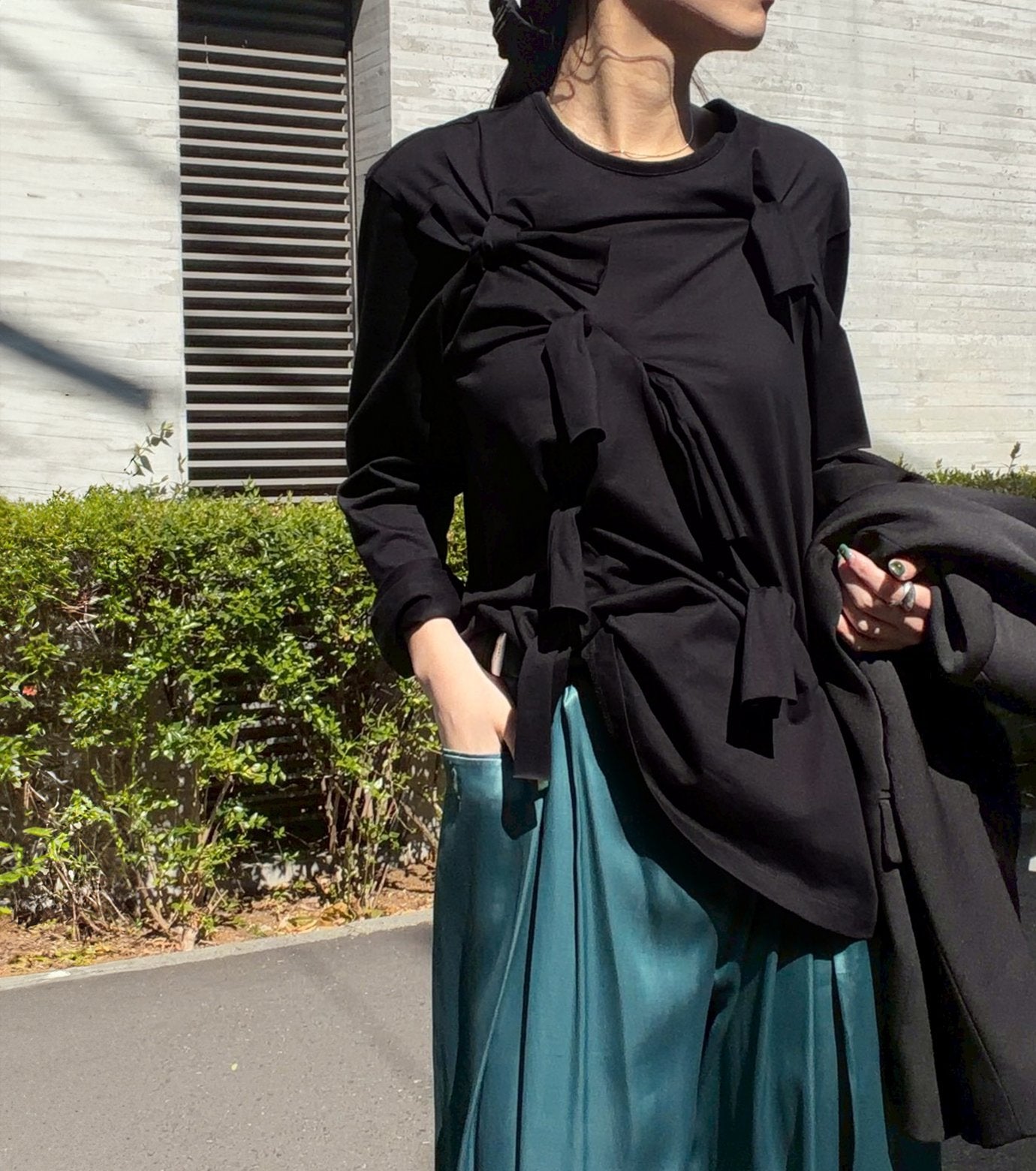 Bow Detail LS T-Shirt