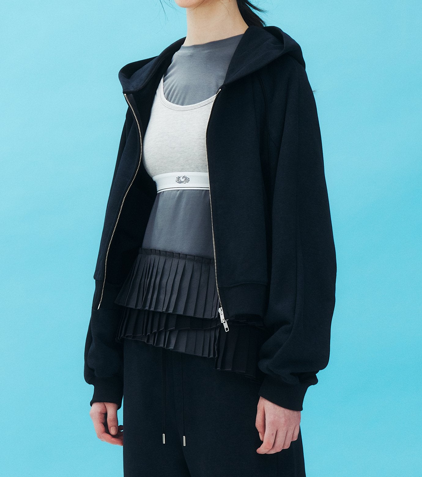 Long Sleeve Jersey Top w/Frilled Hem