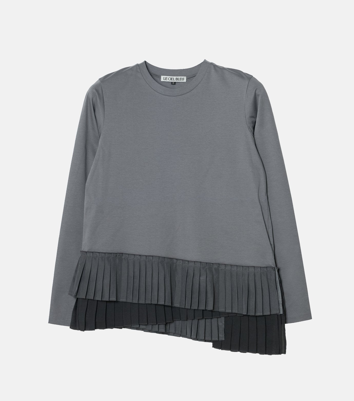 Long Sleeve Jersey Top w/Frilled Hem