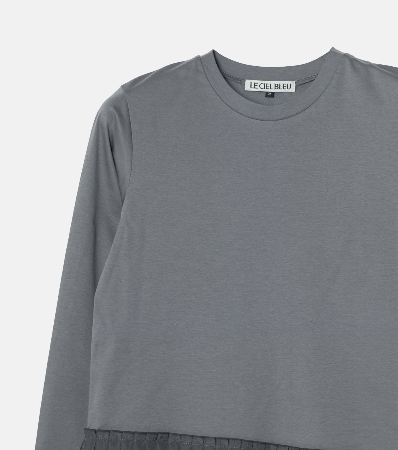 Long Sleeve Jersey Top w/Frilled Hem