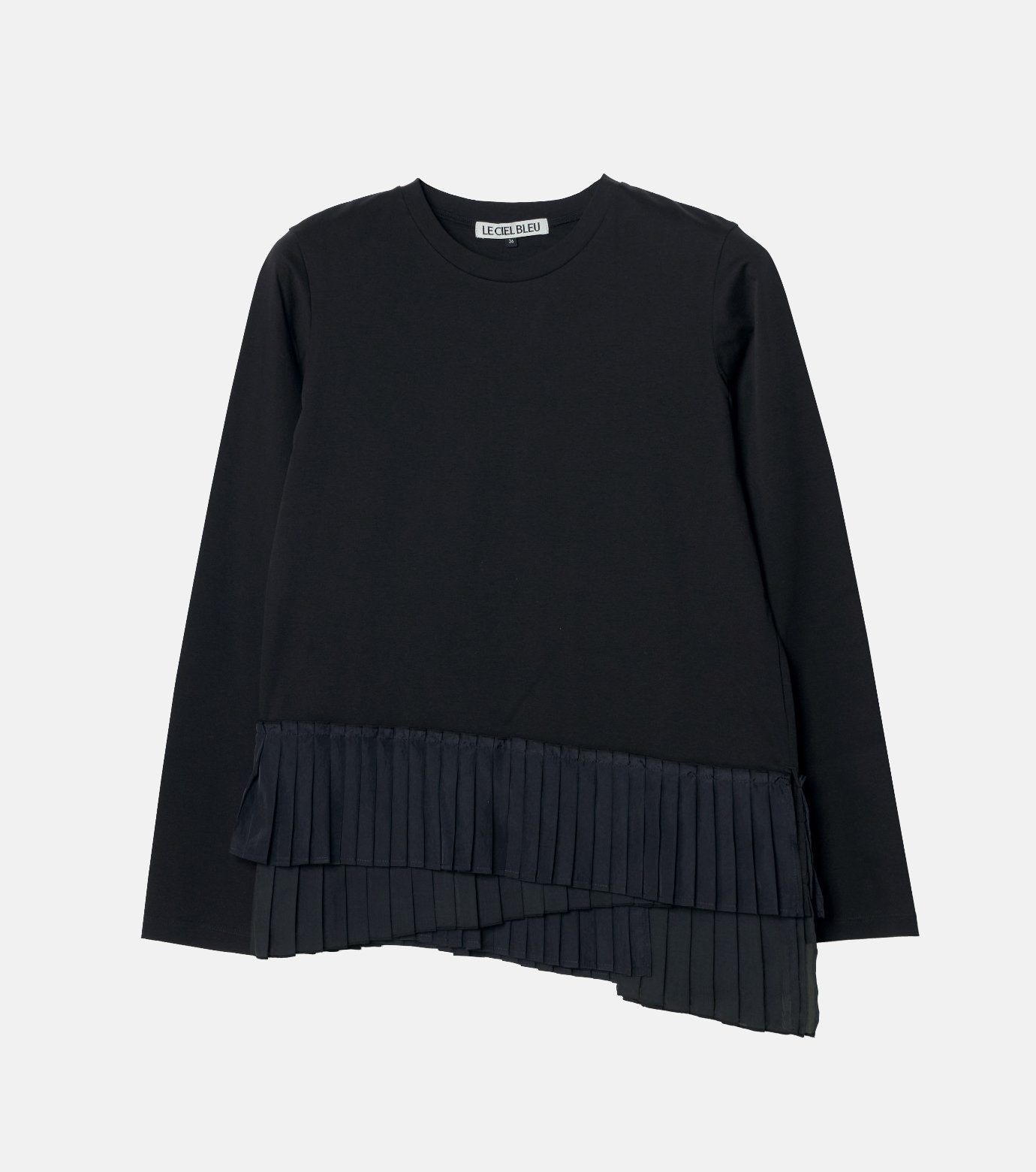 Long Sleeve Jersey Top w/Frilled Hem