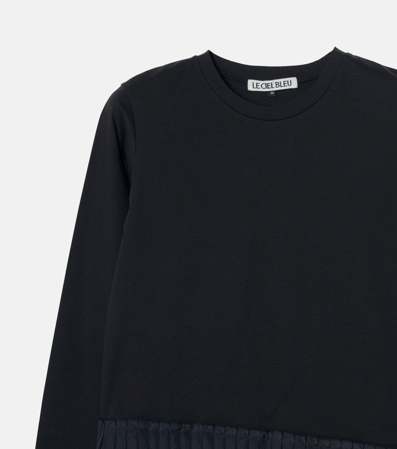 Long Sleeve Jersey Top w/Frilled Hem