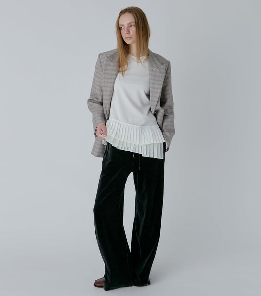Long Sleeve Jersey Top w/Frilled Hem
