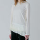 Long Sleeve Jersey Top w/Frilled Hem