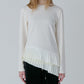 Long Sleeve Jersey Top w/Frilled Hem