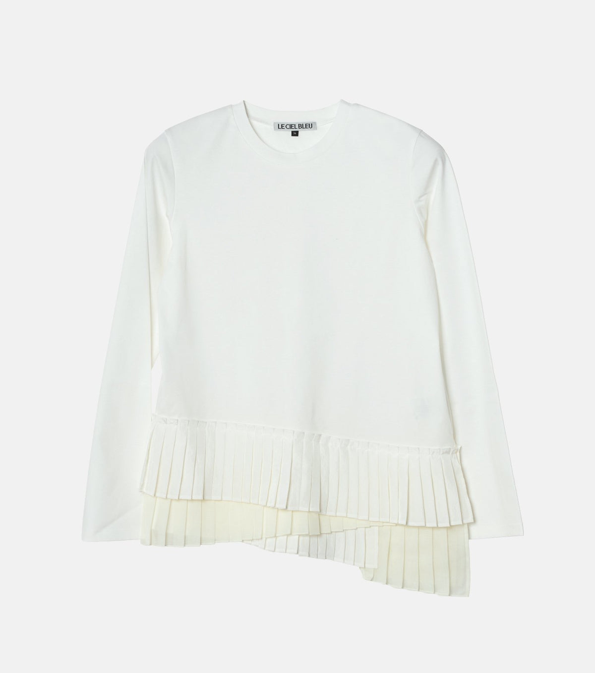 Long Sleeve Jersey Top w/Frilled Hem
