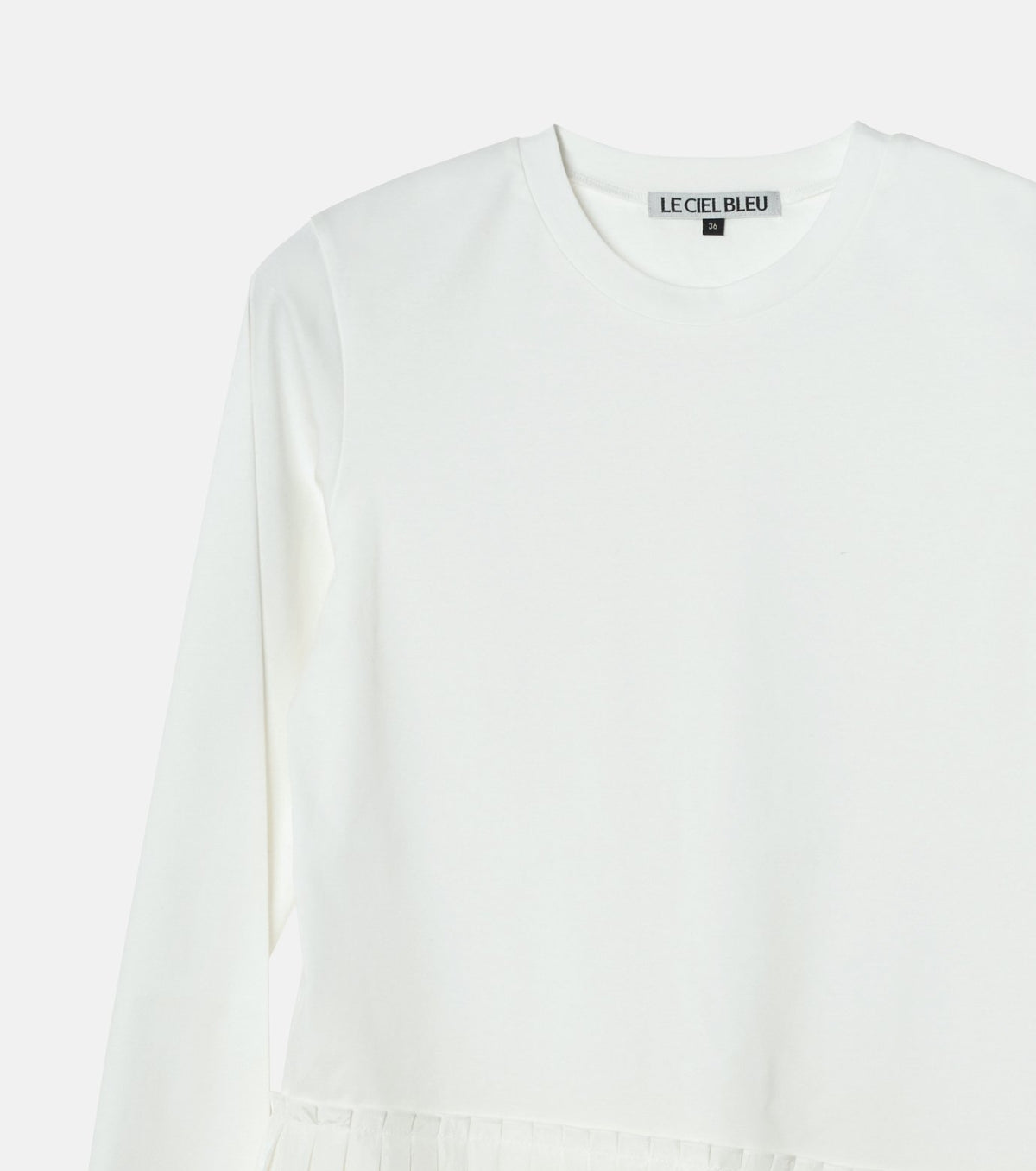 Long Sleeve Jersey Top w/Frilled Hem