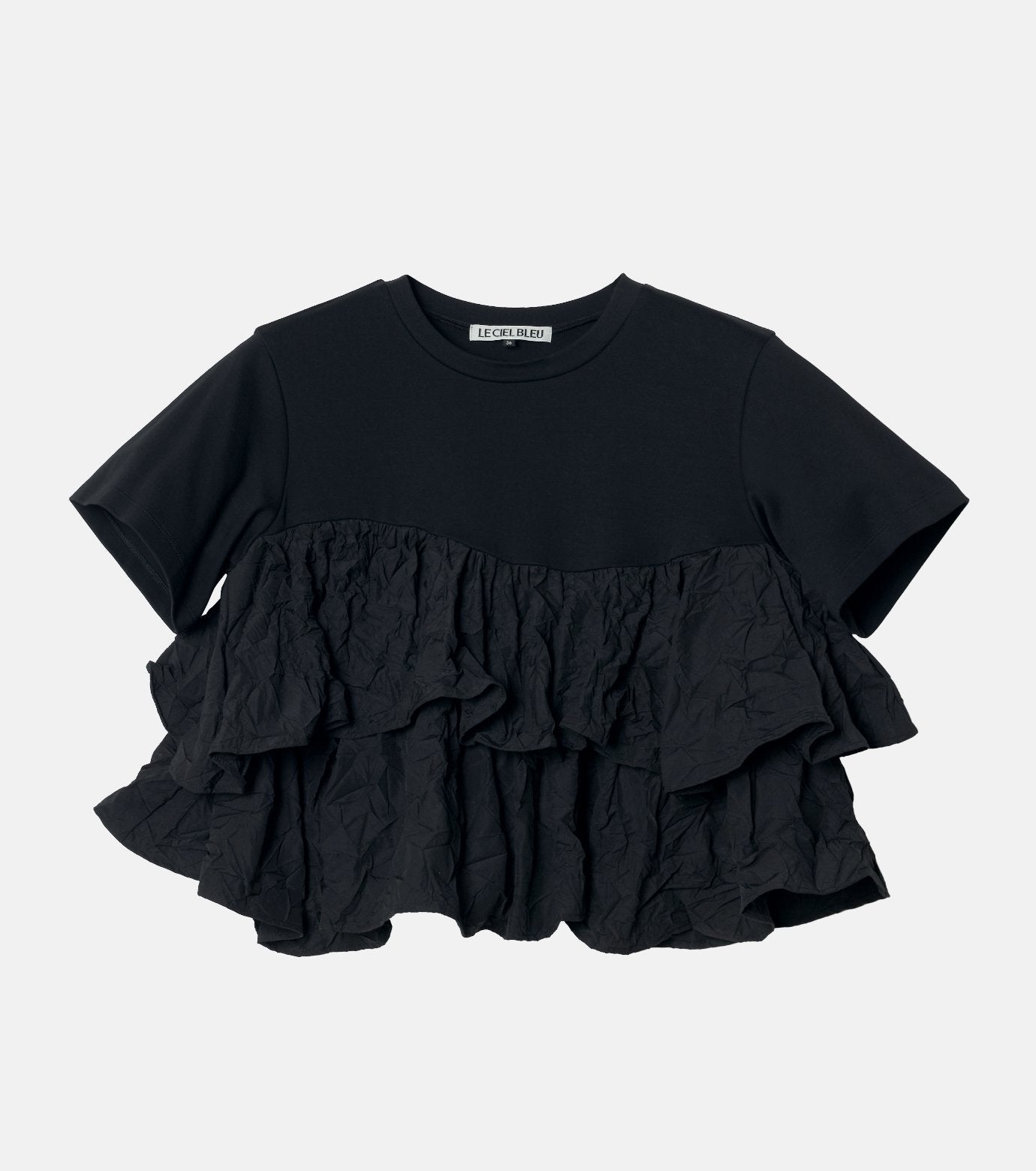 SS T-Shirt w/ Ruffled Hem
