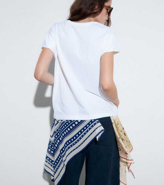 Scarf Detail SS T-Shirt