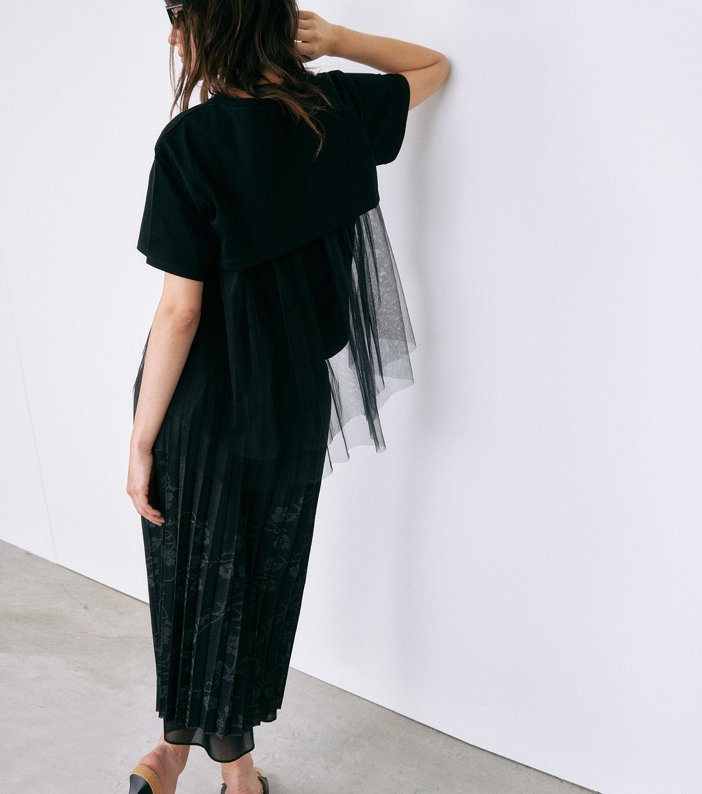 Tulle Panel A-Line T-Shirt