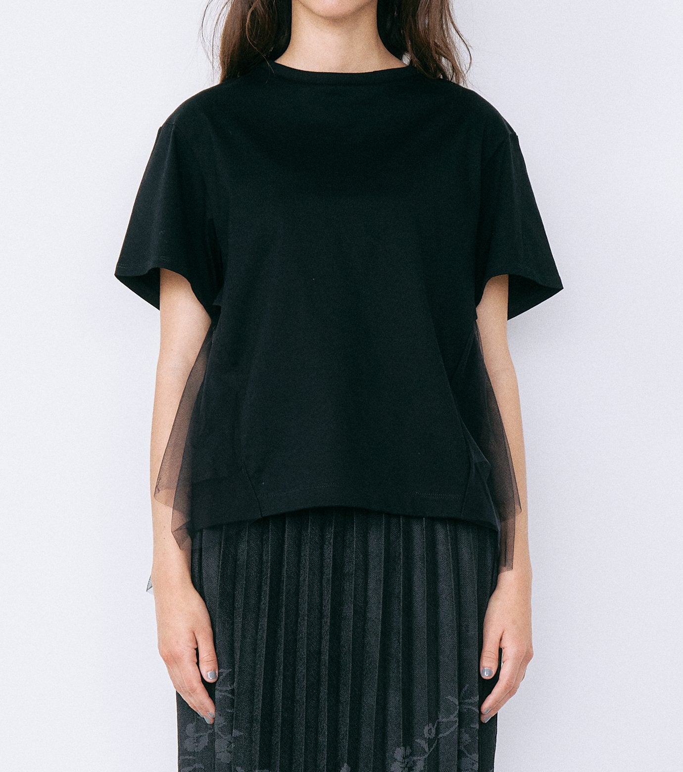 Tulle Panel A-Line T-Shirt