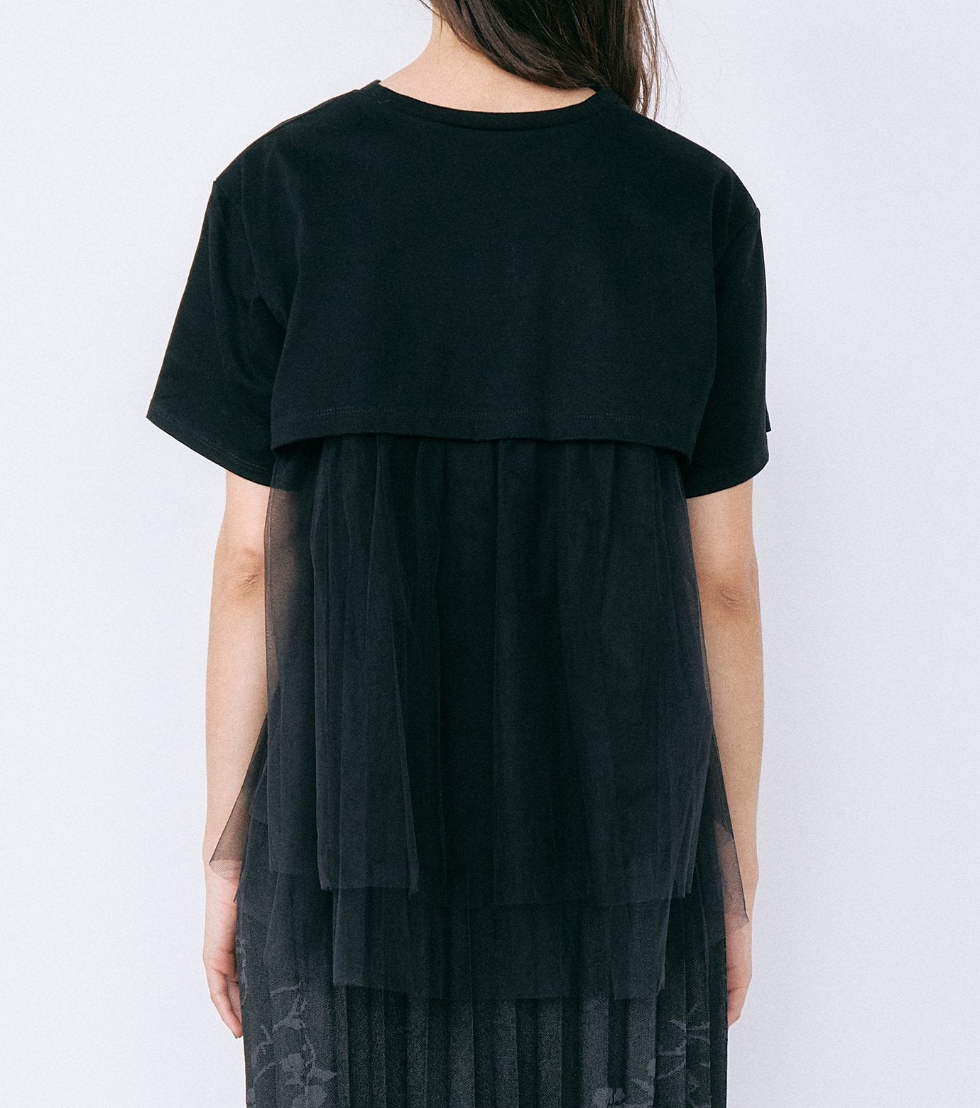 Tulle Panel A-Line T-Shirt