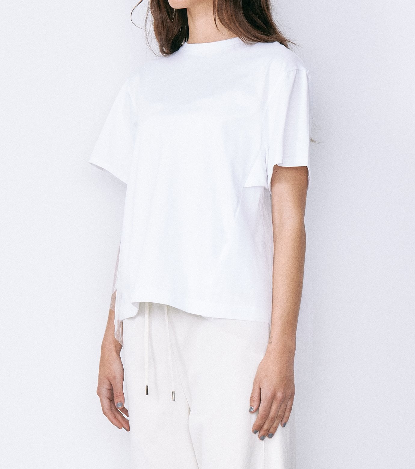 Tulle Panel A-Line T-Shirt