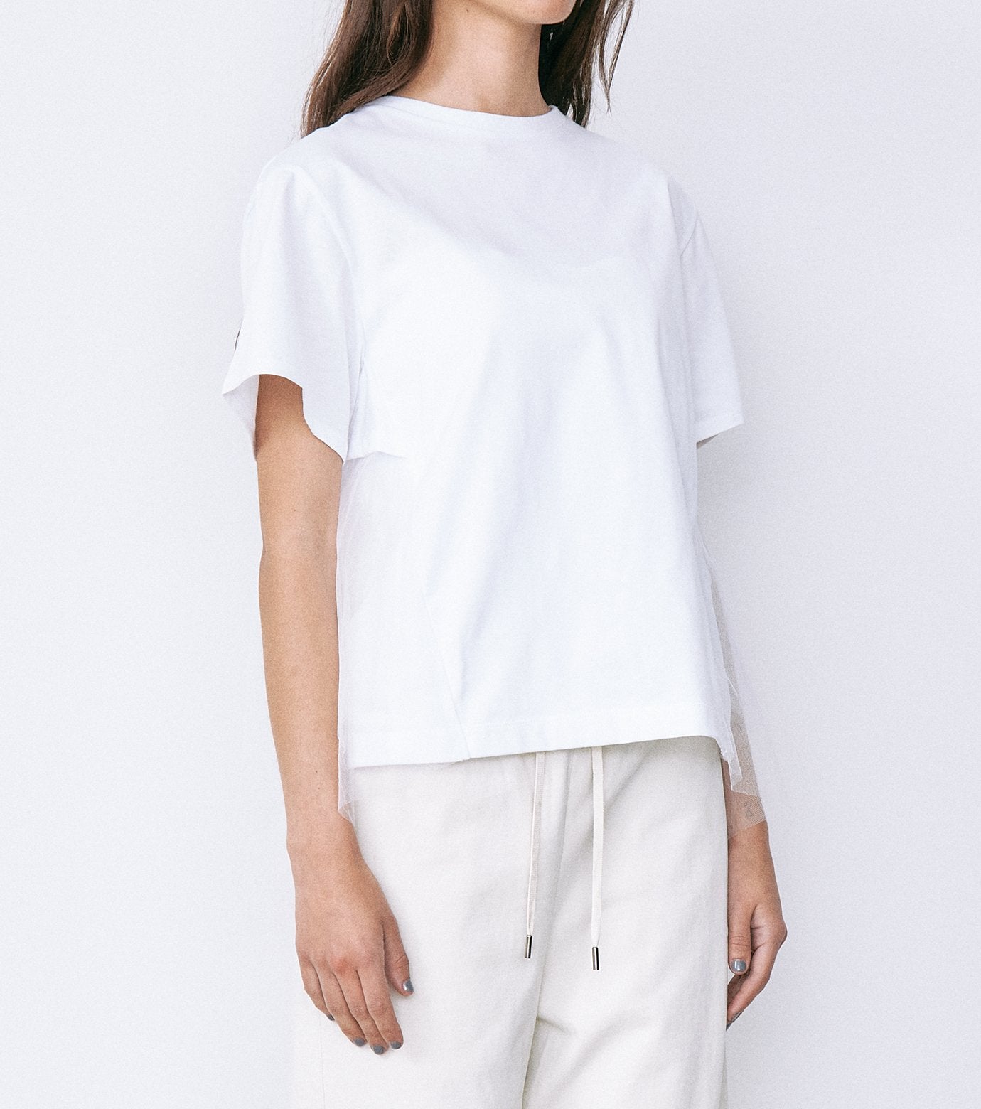 Tulle Panel A-Line T-Shirt