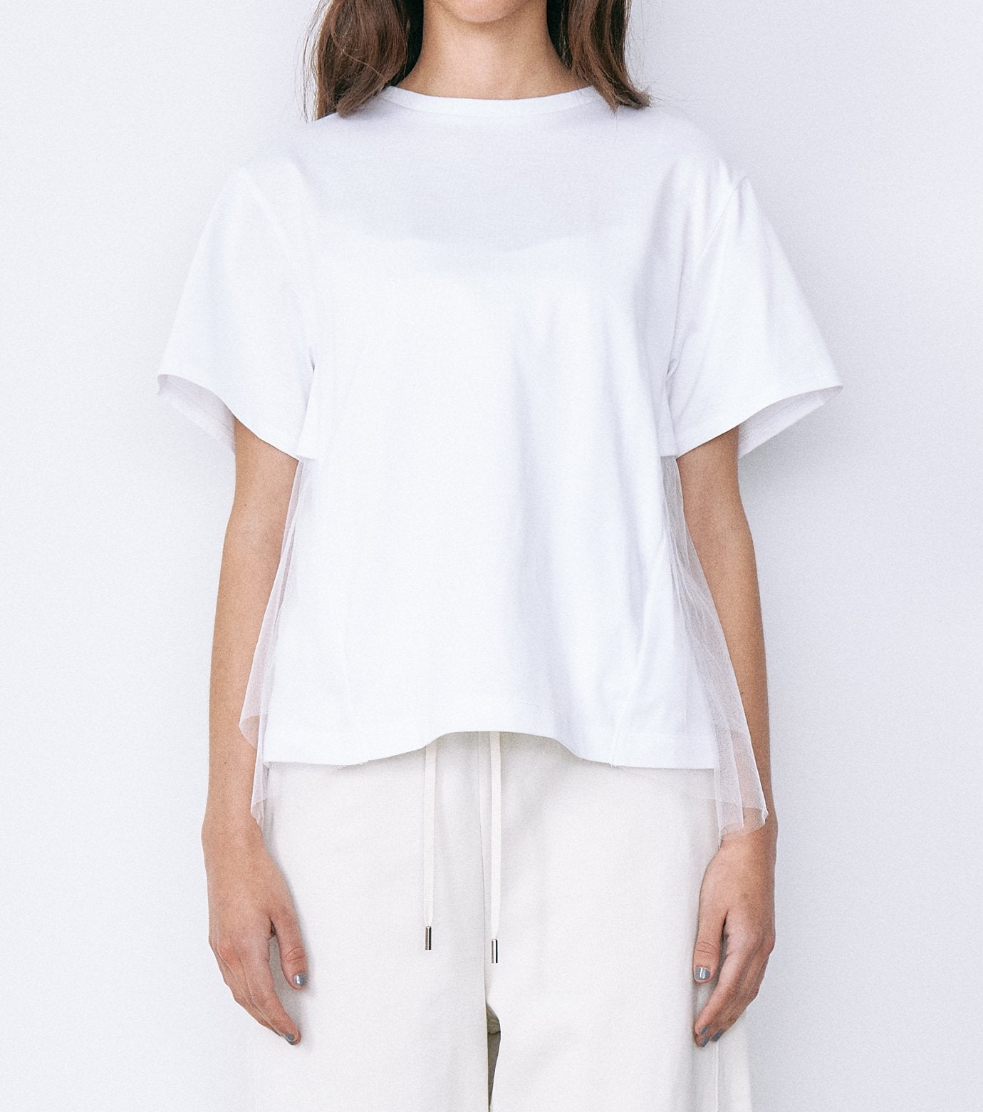 Tulle Panel A-Line T-Shirt