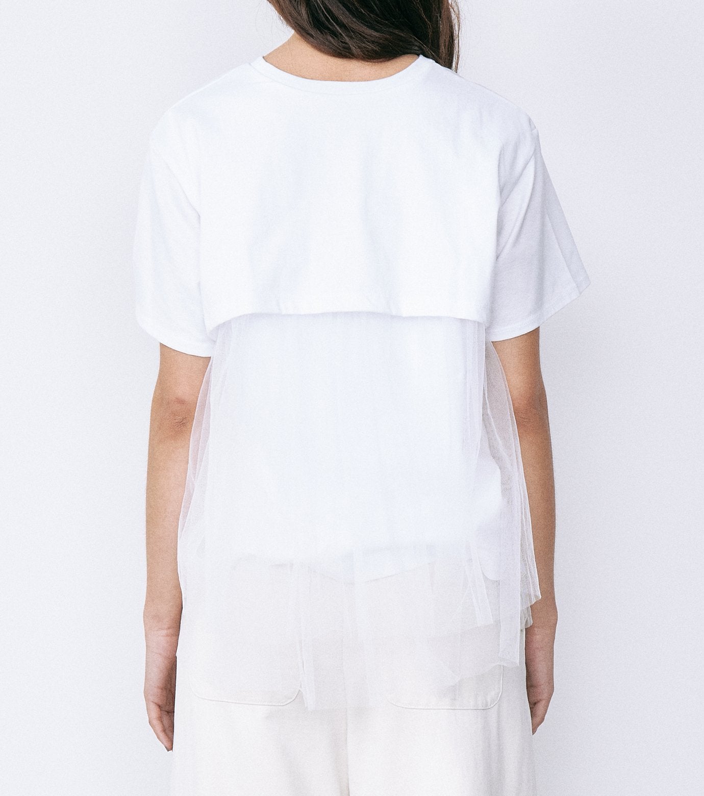 Tulle Panel A-Line T-Shirt