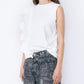 Ruffle Detail Sleeveless T-Shirt
