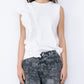Ruffle Detail Sleeveless T-Shirt
