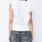 Ruffle Detail Sleeveless T-Shirt