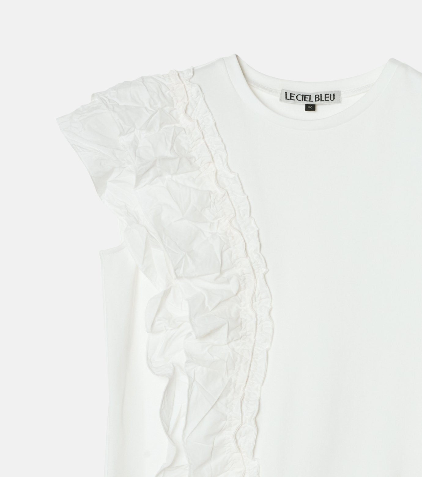 Ruffle Detail Sleeveless T-Shirt