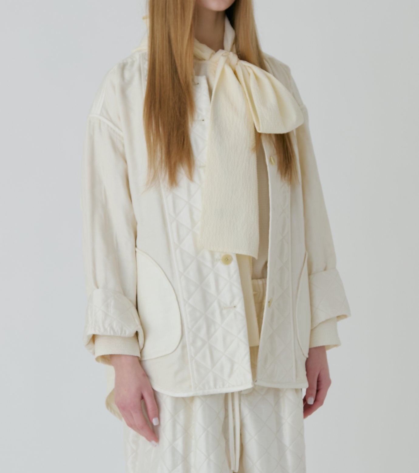 Shiny Quilted Shirt Jacket