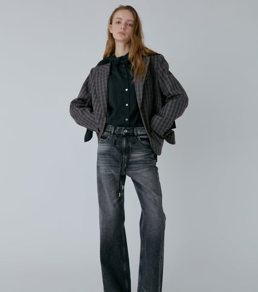 Gingham Check Hooded Shirt