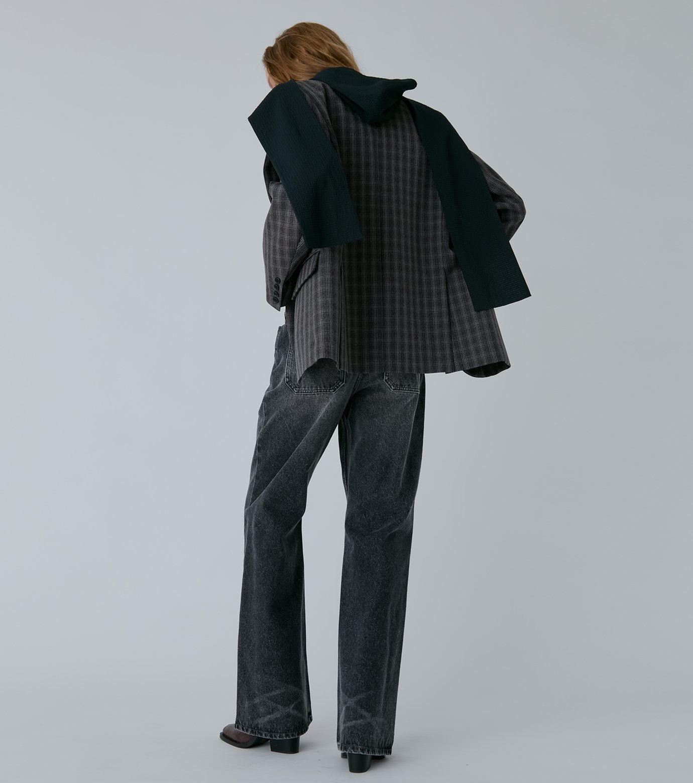 Gingham Check Hooded Shirt