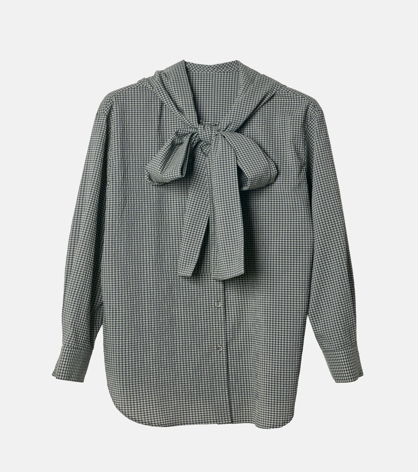 Gingham Check Hooded Shirt