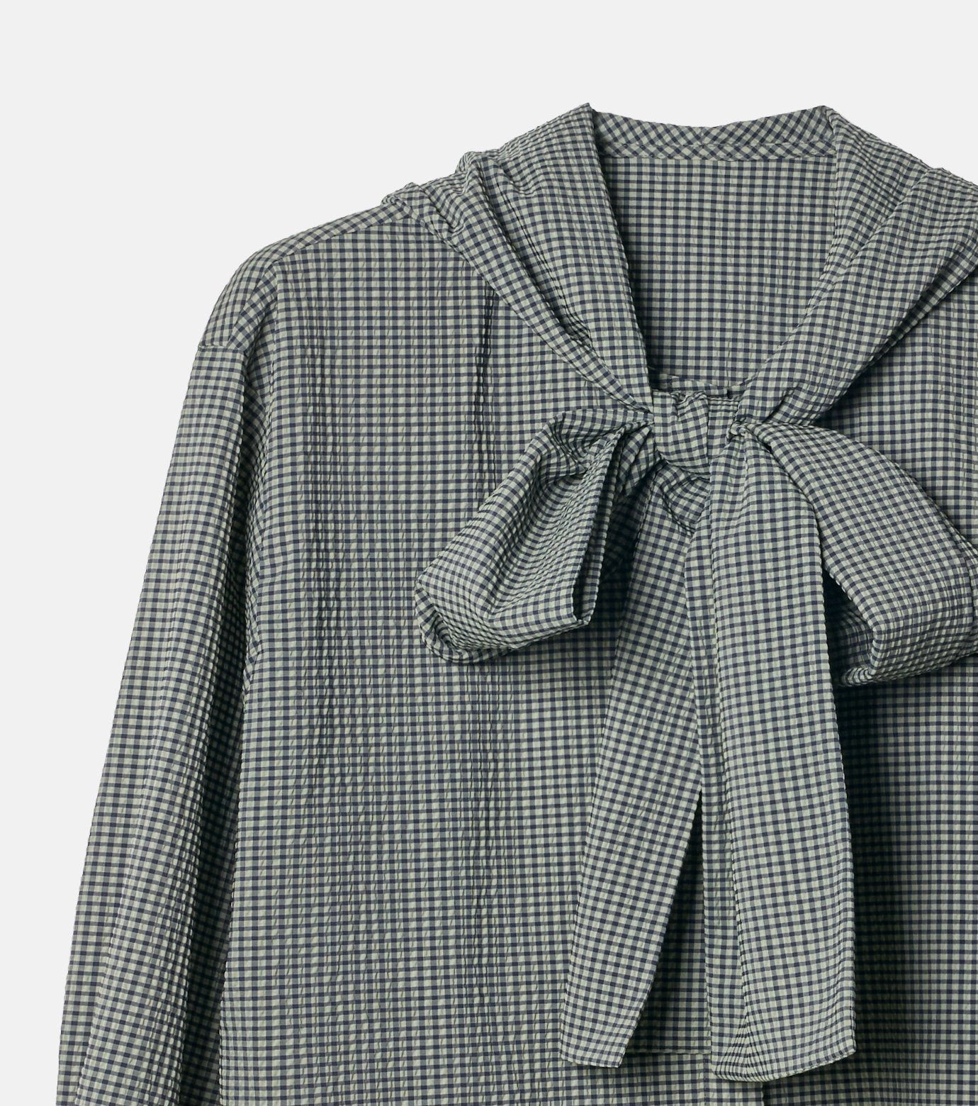 Gingham Check Hooded Shirt