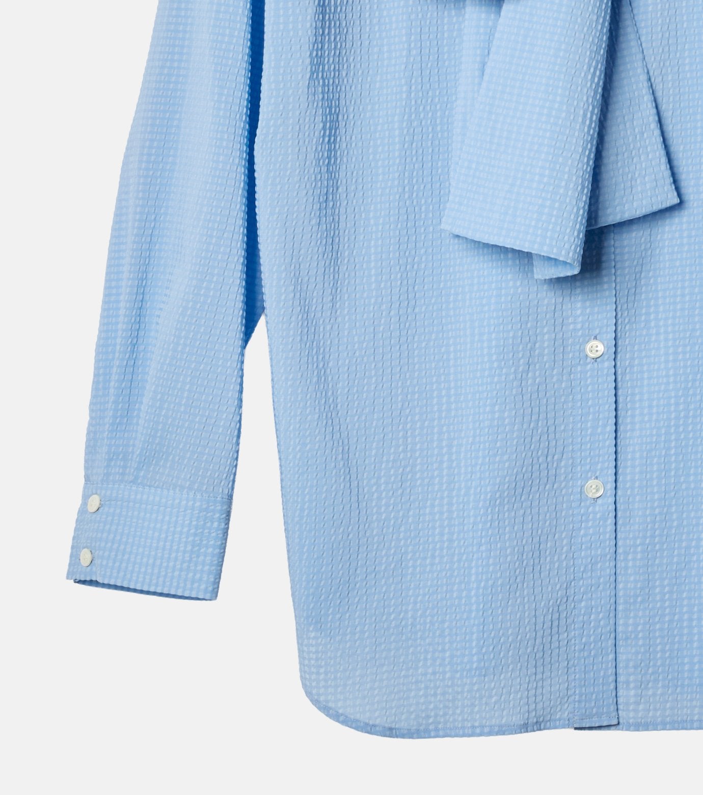 Gingham Check Hooded Shirt