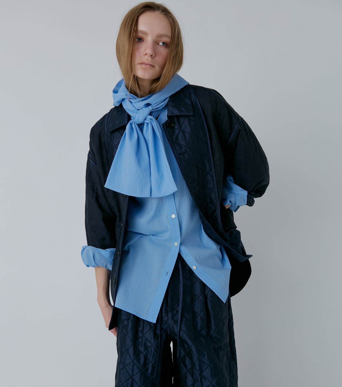 Gingham Check Hooded Shirt